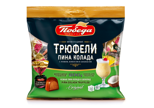 Трюфели шоколадные "Пина колада", 200гр