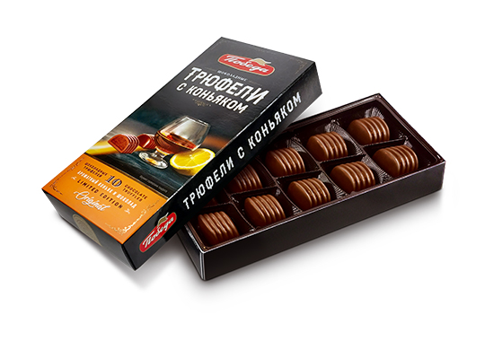 Трюфели шоколадные с коньяком, 130гр
Трюфели шоколадные с коньяком, 130гр