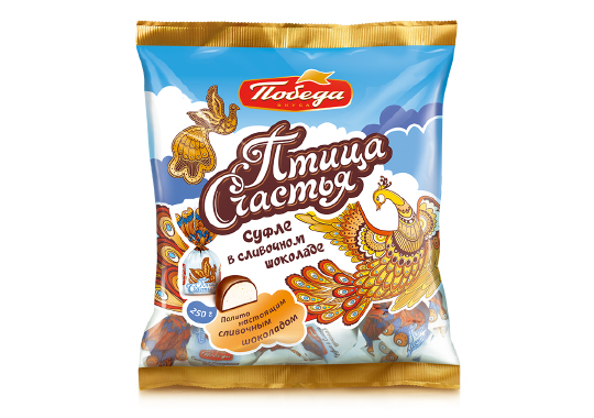 Конфеты суфле «Птица счастья» в «сливочном» шоколаде, 250 гр
