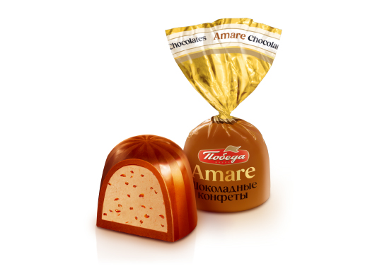 Конфеты шоколадные «Aмаре» с начинкой со вкусом варёной сгущёнки и карамельной крошкой
Конфеты шоколадные «Aмаре» с начинкой со вкусом варёной сгущёнки и карамельной крошкой