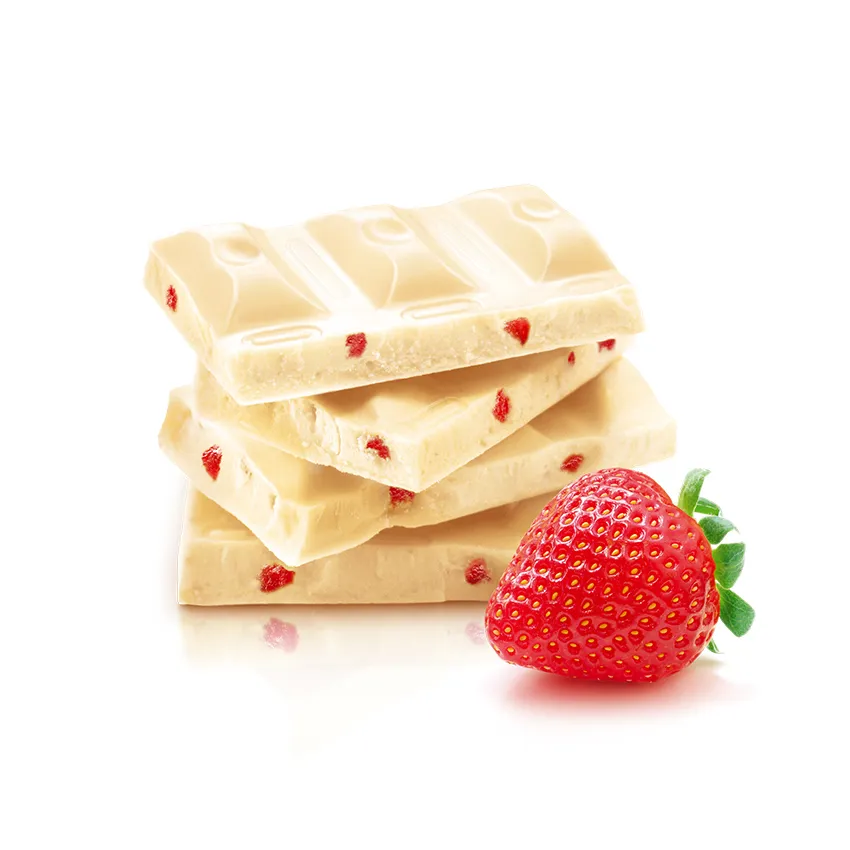 Шоколад «Белый с кусочками клубники»