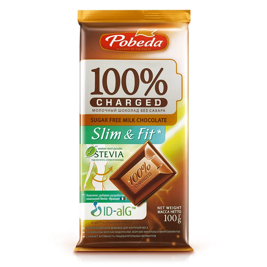 Шоколад без сахара «Молочный «Чаржед» «Слим Энд Фит»