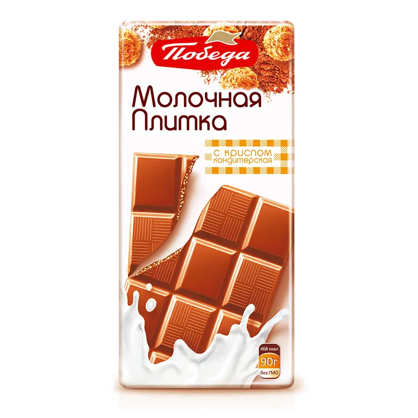 Кондитерская плитка "Молочная с криспом"