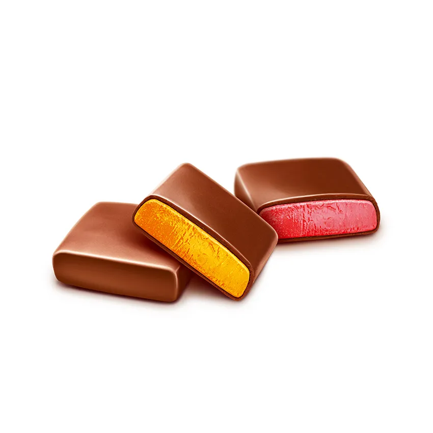 Мармелад желейный  в шоколаде «Всё-всё»  со вкусами апельсина, вишни, ананаса, клубники