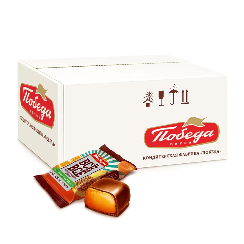 Мармелад желейный в молочном шоколаде «Всё-всё» со вкусами апельсина и ананаса без добавления сахара