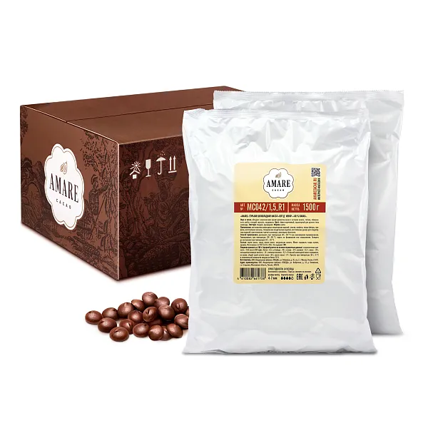 Горький шоколад «Кот-Д`Ивуар 60 %», в каплях. Какао-бобы из Кот-Д`Ивуара.