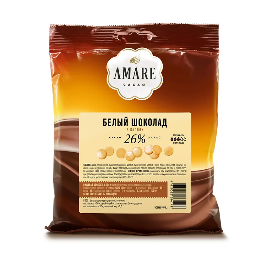 Amare шоколад белый в каплях