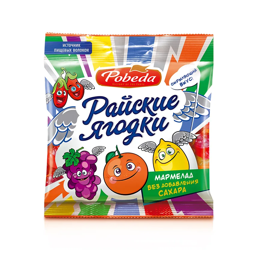 Мармелад жевательный без сахара «Райские ягодки», 75 г