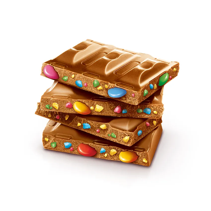 Шоколад «Молочный мини-драже и взрывная карамель «Взрывные пчелки»