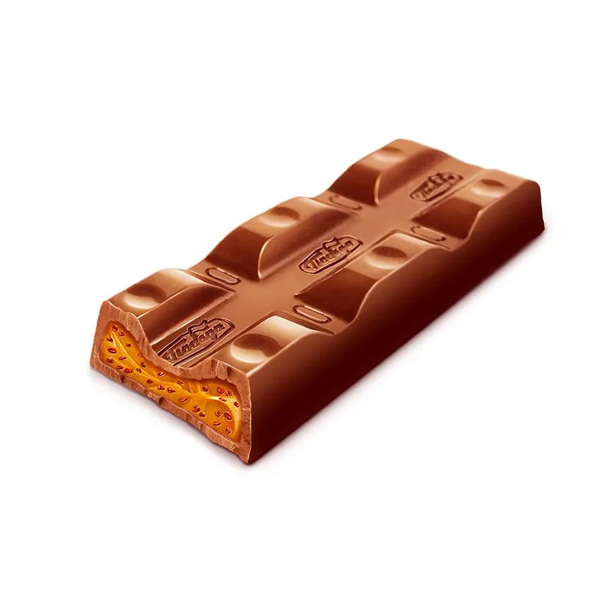 Батончик шоколадный «Aмаре» с начинкой со вкусом варёной сгущёнки и карамельной крошкой