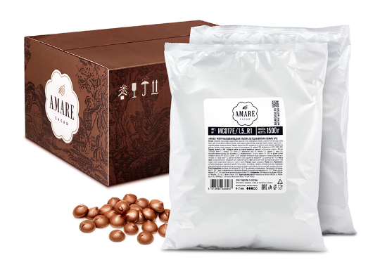 

Amare шоколадная глазурь «Молочная без сахара 36 % какао ПРО»