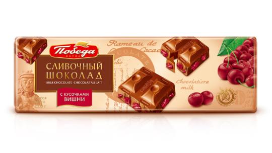 

Шоколад «Сливочный с кусочками вишни»