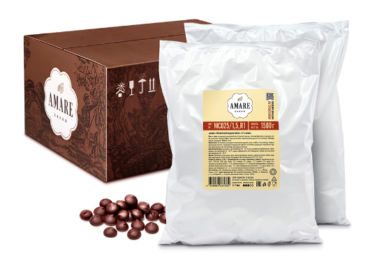 

Amare шоколад «Горький 72 %», капли 5,5 мм