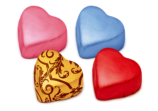 

Конфеты Шоколадные c ореховым кремом «Сердечки»