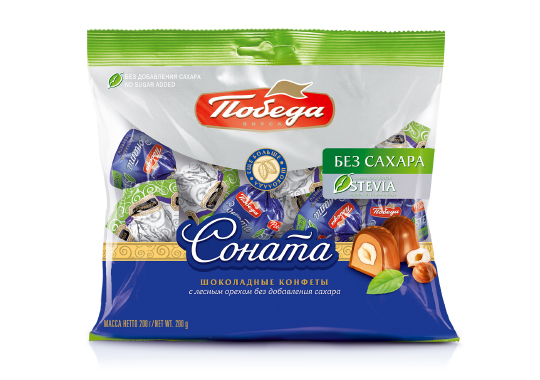 

Конфеты шоколадные без сахара «Соната» с лесным орехом