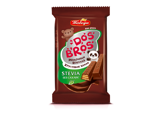 

Шоколад молочный "Dos Bros" с хрустящей вафлей со сливочной начинкой без добавления сахара, 37 гр