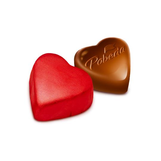 

Конфеты шоколадные с ореховым кремом «Сердечки»