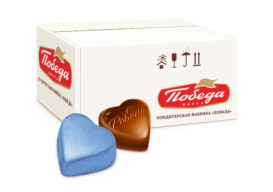 

Конфеты шоколадные с ореховым кремом «Сердечки»