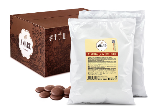 

Amare шоколад горький «Кот-Д`Ивуар 60 % какао», капли 20 мм