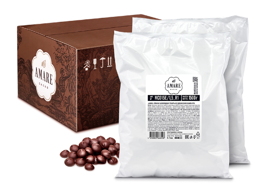 

Amare шоколадная глазурь «Горькая без сахара 72 % какао ПРО»