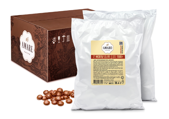 

Молочный шоколад «Доминикана», в каплях.