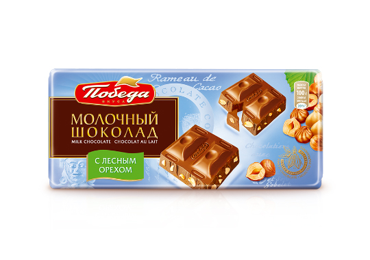 

Шоколад «Молочный с кусочками лесного ореха»