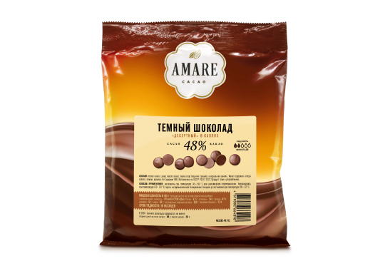 

Amare шоколад тёмный «Десертный» в каплях