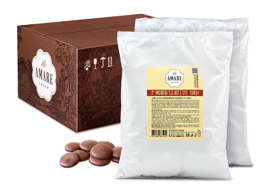

Amare шоколад горький «Мадагаскар 55 % какао», капли 20 мм
