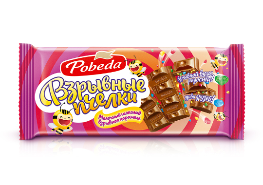 

Шоколад «Молочный с взрывной карамелью «Взрывные пчелки»