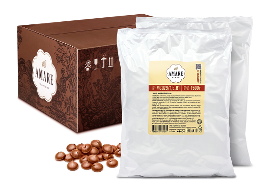 

Amare жировая глазурь «Молочная «М», капли 5,5 мм