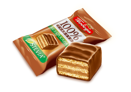 

Конфеты вафельные без сахара «Чаржед» в молочном шоколаде